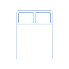 Furniture Beds Full Size Bed Stencil Svg Vector, Free Vectors File